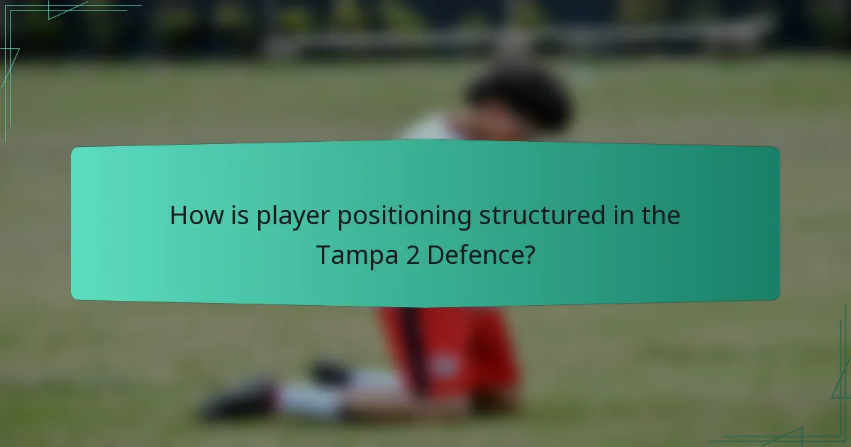 How is player positioning structured in the Tampa 2 Defence?