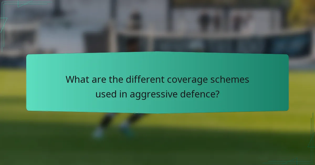 What are the different coverage schemes used in aggressive defence?