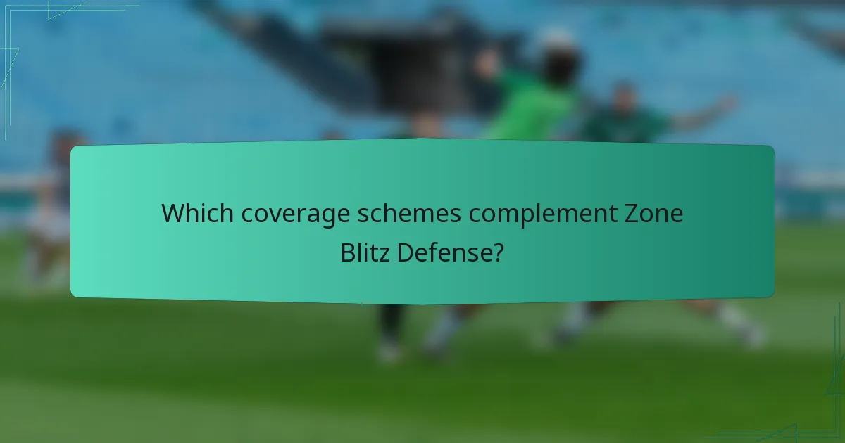 Which coverage schemes complement Zone Blitz Defense?
